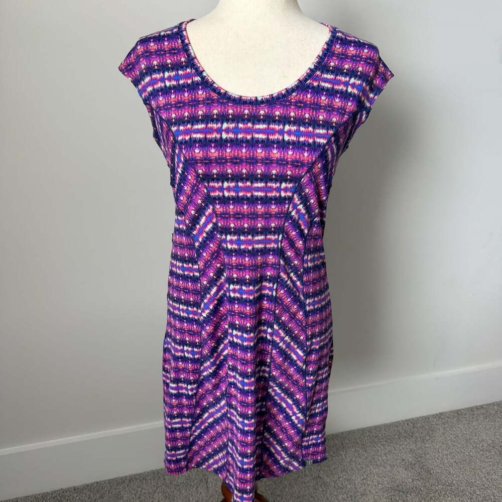 Title Nine Dream Dress Sleeveless Scoop Neck Geometric Print Athletic Dress
